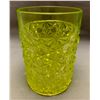 Image 2 : Hobbs & Bruckner Uranium / Vaseline Glass "Daisy & Button" Tumbler. Circa 1890's