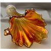 Image 4 : Imperial Glass Co. Radium Marigold Carnival Glass "Free Fold" Vase with Very Unique Ruffled Top! Cir