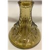 Image 4 : "Flying Fish" Oil lamp in Olive Green and clear glass chimney.