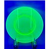 Image 1 : Gillander & Sons Uranium / Vaseline Glass Dinner Plate. Rare Circa 1890's