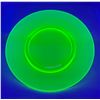Image 2 : Gillander & Sons Uranium / Vaseline Glass Dinner Plate. Rare Circa 1890's