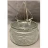 Image 1 : Art Deco "Sailboat" Covered Powder Jar. Circa 1920's