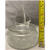 Image 2 : Art Deco "Sailboat" Covered Powder Jar. Circa 1920's