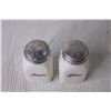 Image 6 : McKee Milk Glass Art Deco Salt and Pepper Shakers