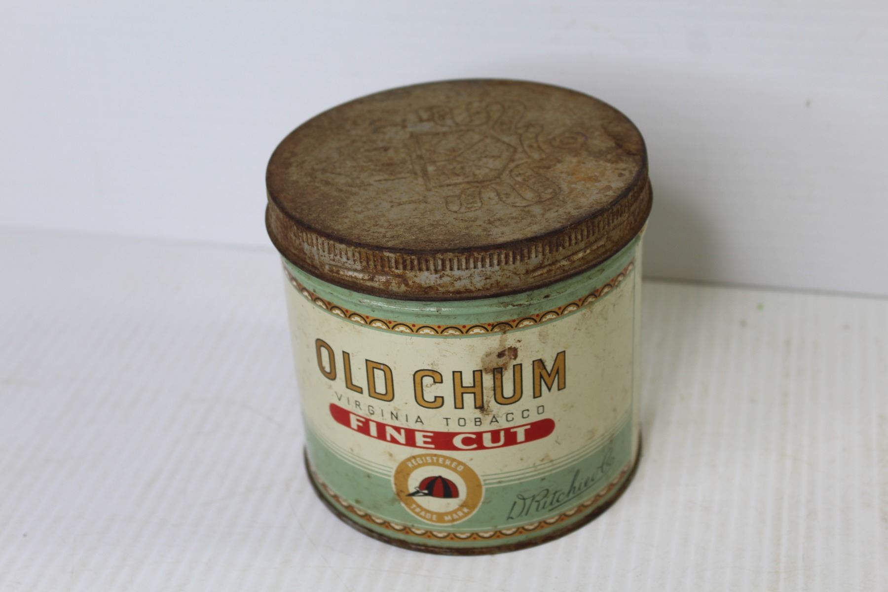Vintage Old Chum Tobacco Tin - Bodnarus Auctioneering