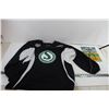 Image 1 : Rare 1995 Saskatchewan Roughriders Starter Jersey - Black - Size L.+ 1995 Grey Cup Souvenir Magazine