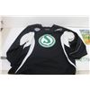 Image 2 : Rare 1995 Saskatchewan Roughriders Starter Jersey - Black - Size L.+ 1995 Grey Cup Souvenir Magazine