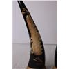 Image 2 : (2) Souvenir Scrimshaw Horns