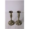 Image 4 : (2) Antique 19th Century Silver Plated Candlesticks