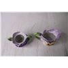 Image 4 : Royal Bayreuth Pansy Creamer and Sugar (Missing Lid)