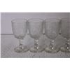 Image 3 : (5) Iris and Herringbone Liquor Glasses