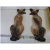 Image 1 : (2) Chalkware Siamese Cat Wall Art (Some Chips --20" Tall)