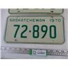 Image 3 : Pair of 1970 Saskatchewan License Plates