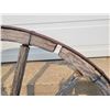Image 3 : Vintage Wooden Wagon Wheel (49" diam. -Some Damage)
