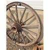 Image 6 : 2X the Bid Price -- (2) Vintage Wooden Wagon Wheels (45" -Some Damage)