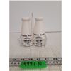 Image 1 : Pair of Country Fresh Milk Themed Salt and Pepper Shakers w/ Carrier