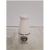 Image 4 : Pair of Country Fresh Milk Themed Salt and Pepper Shakers w/ Carrier