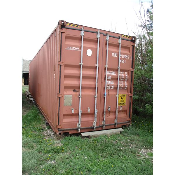 Seacan (40' Long) w/ Contents --Mattress, Scooter, Air Conditioner, Cabinets, Couch, Chair