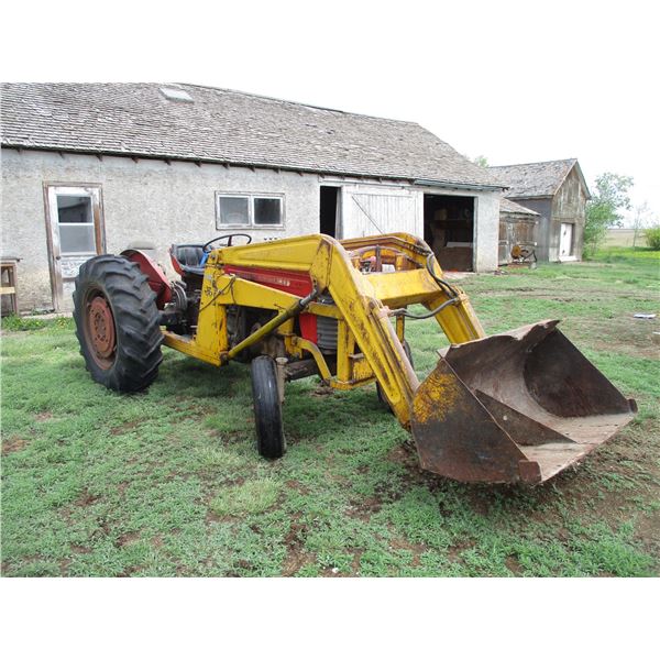 Massey- Ferguson No. 65 w/ Frontend Loader, 3-Point Hitch, 4ft Bucket