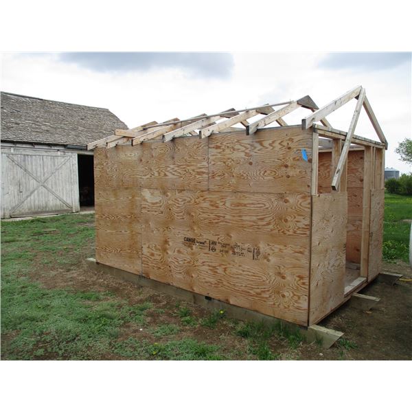 Shed on Skids 3/8-Plywood (No Roof-- 8'x14')