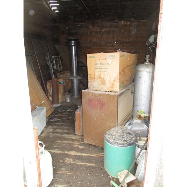 Assorted Lot 3 -- Vintage Trunk, Chimney, Doors, Metal Kid's Bed + Misc.