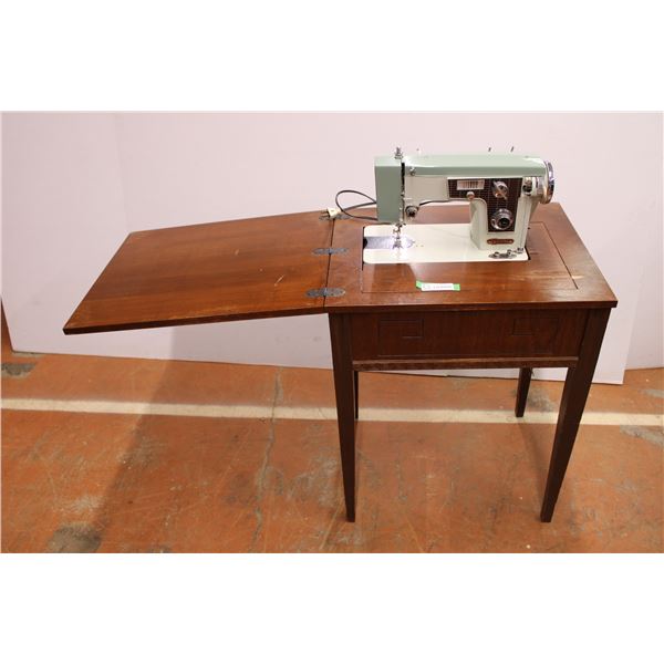 *Imperial Sewing Machine Model 298 in Desk - 23" x 18" x 30"