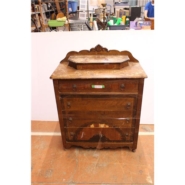 *Vintage Four Door Dresser with Flip Top Accent - 34" x 17 1/2" x 43 1/2"