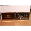 Image 1 : *(2) Framed Velvet Paintings - 26" x 49" (Some Damage)