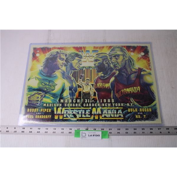 Wrestlemania I Inaugural Poster - Hogan, Mr. T, Roddy Piper, 12  x 18 