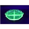 Image 1 : Uranium Glass Divided Plate