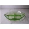 Image 3 : Uranium Glass Divided Plate