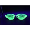 Image 1 : Uranium Glass Sugar and Creamer Set