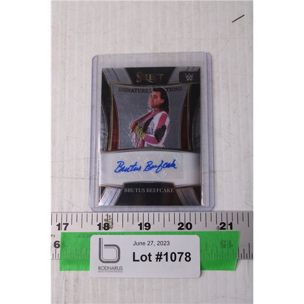 WWE Autographed Trading Card - Brutus Beefcake