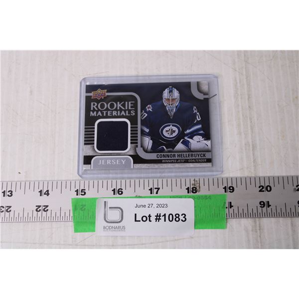 Upper Deck Rookie Materials Hockey Trading Card - Connor Hellebuyck
