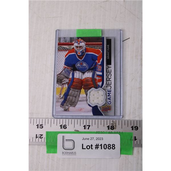 NHL Game Jersey Hockey Trading Card - Grant Fuhr