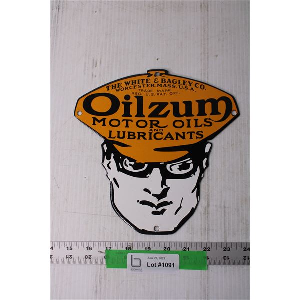 Oilzum Motor Oils Porcelain Fantasy Sign