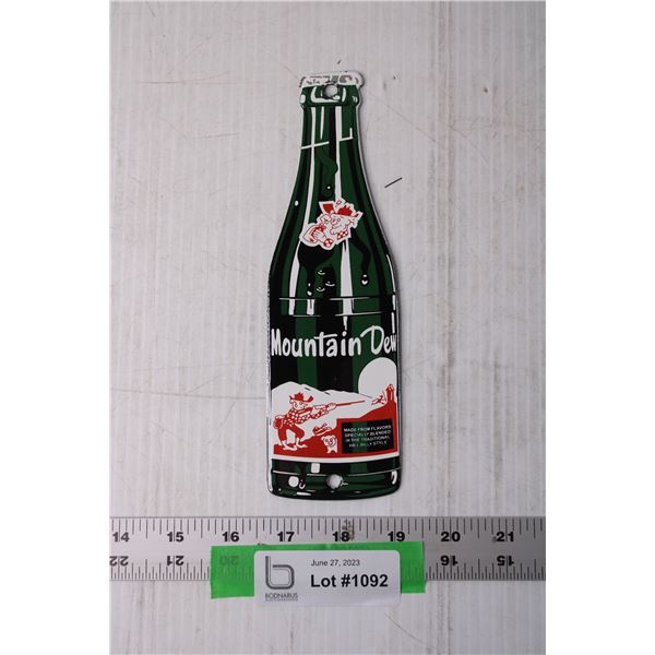 Mountain Dew Porcelain Fantasy Sign - 8" Tall