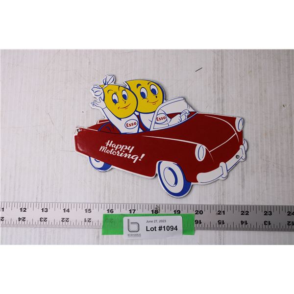 Esso Gas Porcelain Fantasy Sign - 4 1/2" x 8"