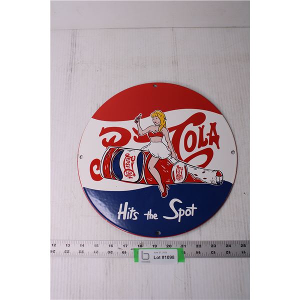 Pepsi Cola Porcelain Fantasy Sign - 12"