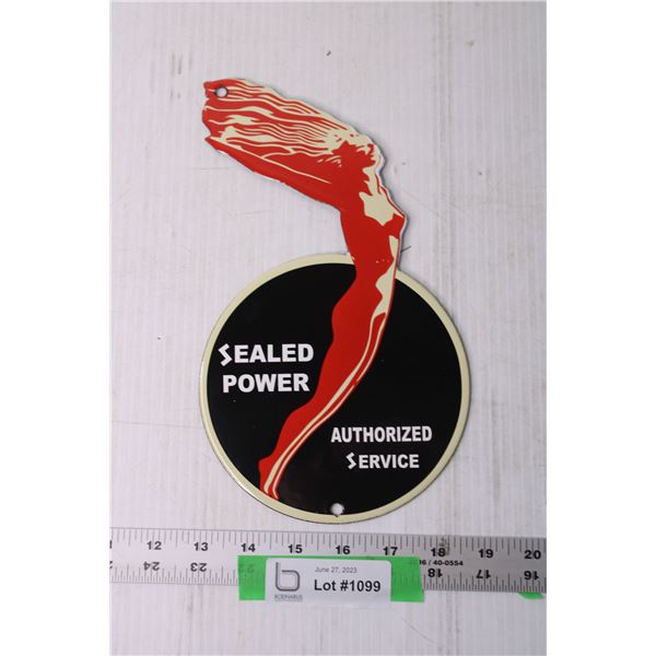 Sealed Power Porcelain Fantasy Sign - 6" x 10"