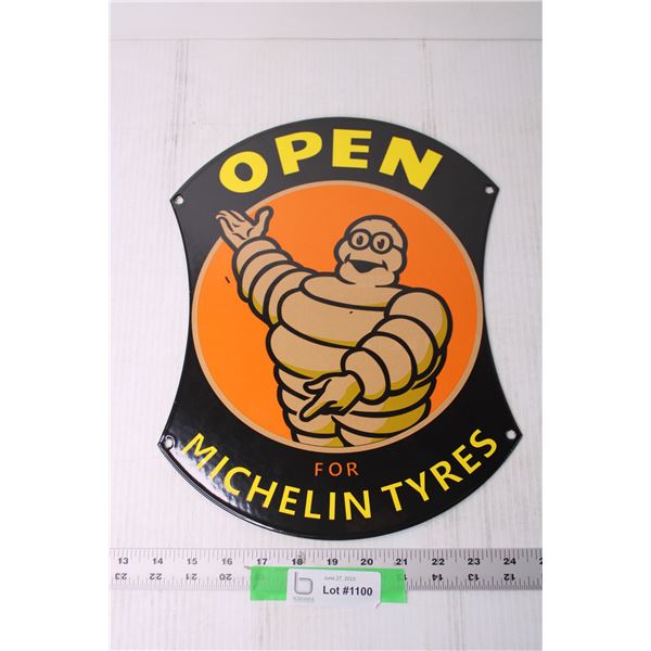 Michelin Tyres Porcelain Fantasy Open Sign - 9" x 14"