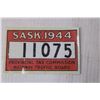 Image 3 : Saskatchewan 1944 License Plate - Laminated