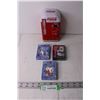Image 1 : Coca Cola Tin Fridge Container and Playing Cards