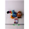 Image 1 : (2) Stuffed Animals and Snoopy Band-Aids