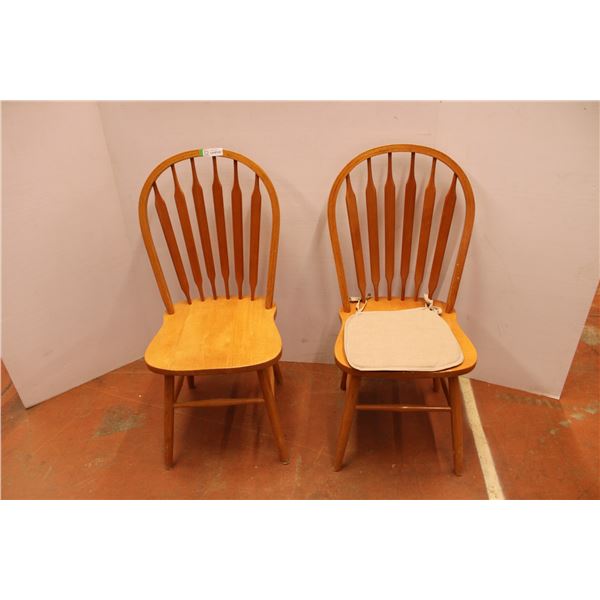 *(2x Bid Price) (2) Wooden Chairs