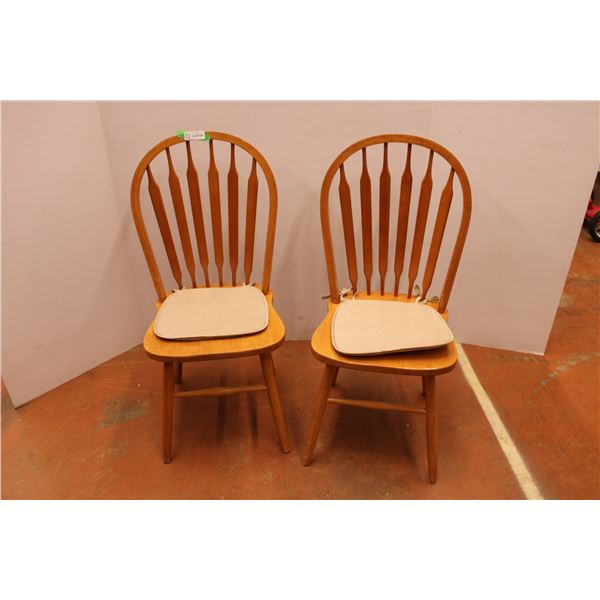 *(2x Bid Price) (2) Wooden Chairs