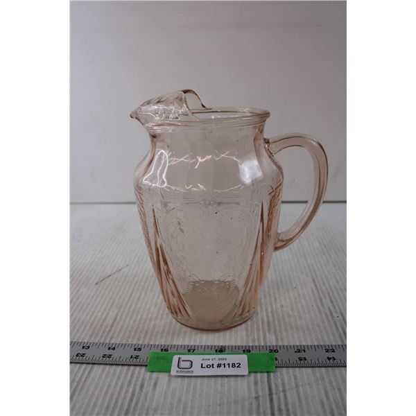 Pink Depression Glass Pitcher