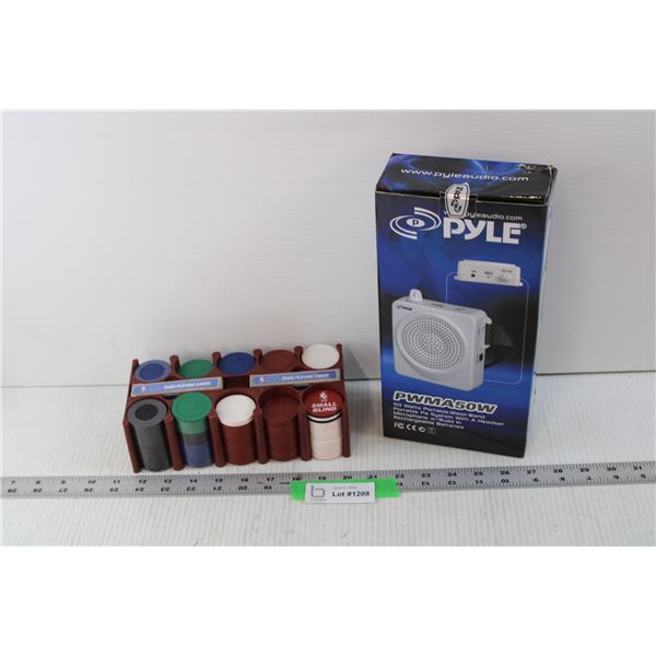 NBA Poker Set and Pyle Portable Waist Band Fan