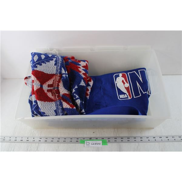 Shawl, NBA Felt and Storage Tub