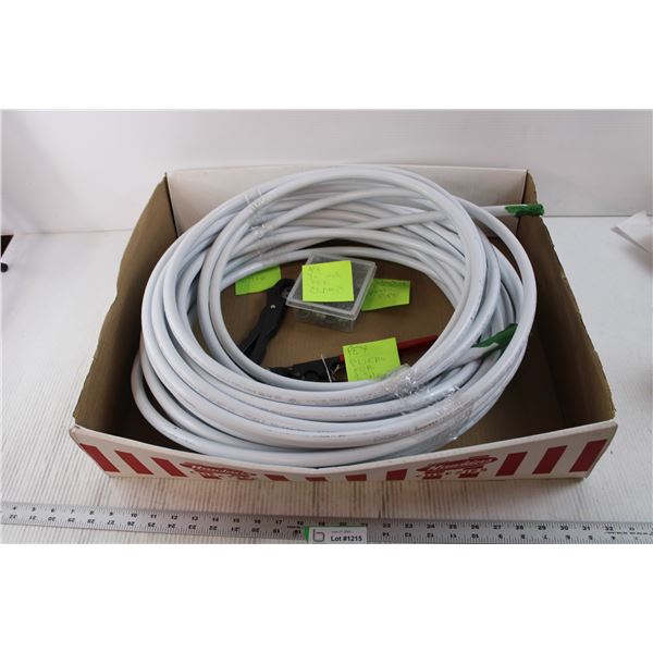 PEX Pipe (90'), Hose Cutter, Clamps, Clamp Pliers